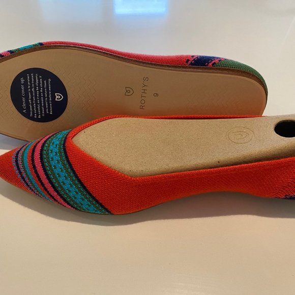 NIB Rothy's Merino Blaze Ribbon Stripe 9 - Picture 3 of 5